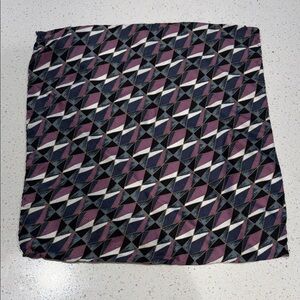 Purple Geometric Print Mens pocket square